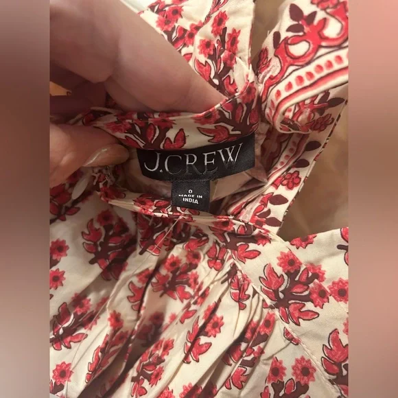 NWT J. Crew Embroidered apron dress in block print Size 0 $248 - Picture 7 of 11